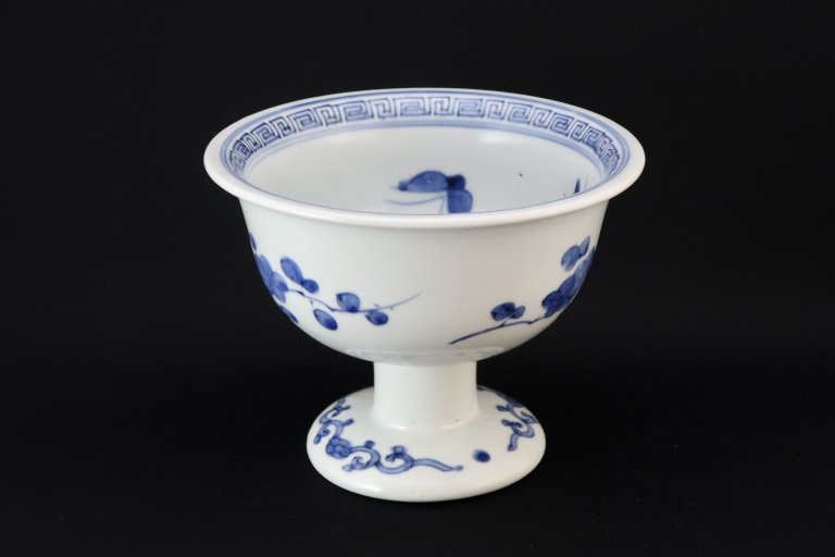 伊万里染付草花文盃洗 / Imari Blue & White 'Haisen' Sake Cup Washing Bowl
