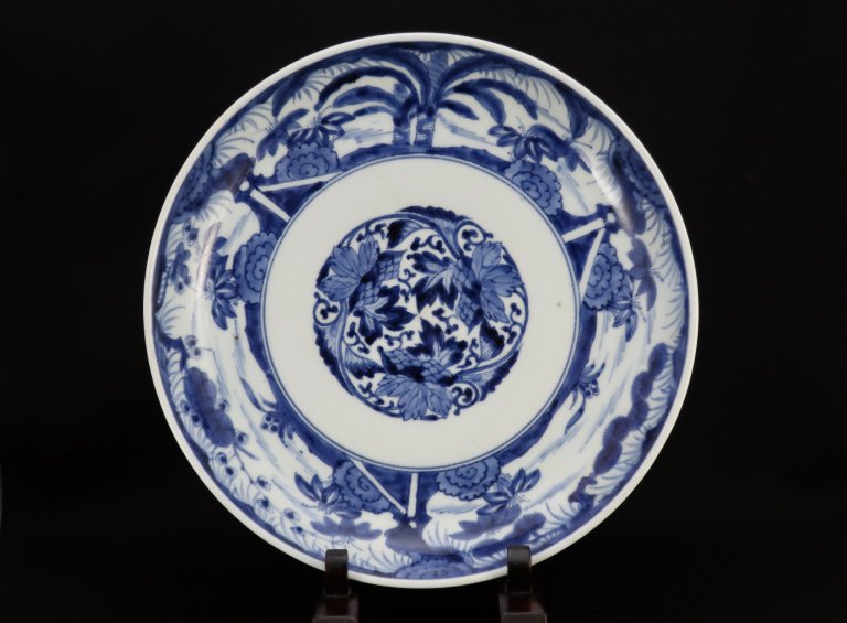 Τʸܻ / Imari Large Blue & White Plate