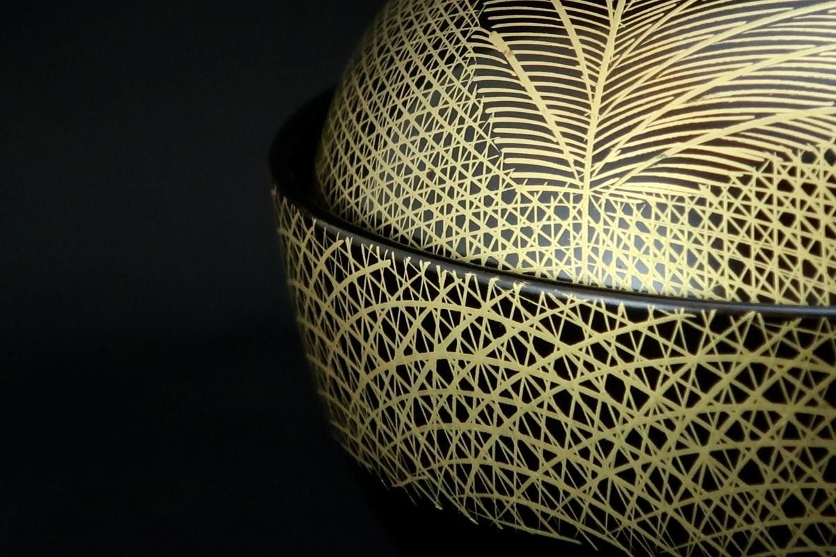 輪島塗沈金蒔絵吸物椀 五客組 / Wajima black-lacquered Soup 輪島塗沈金蒔絵吸物椀 五客組 / Wajima black-lacquered Soup