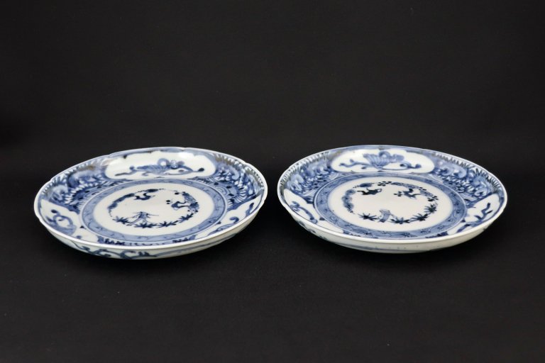 伊万里染付六寸皿　二枚組 / Imari Blue & White Plates  set of 2