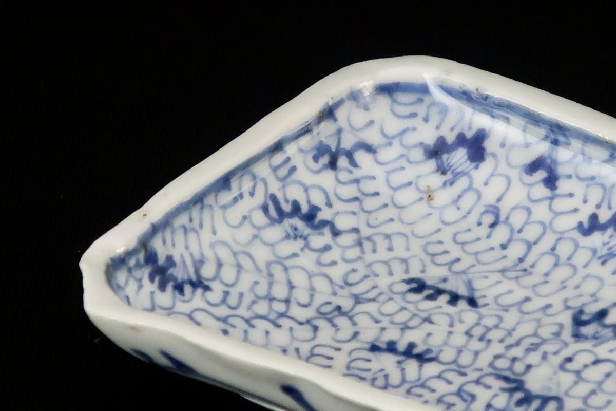 伊万里染付微塵唐草文長豆皿 五枚組 / Imari Small Rectangular
