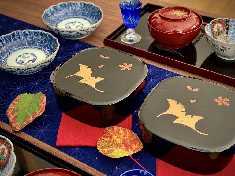 ɽսĤȢ޸ / Wajima-lacquered 'Bento' Boxes  set of 5