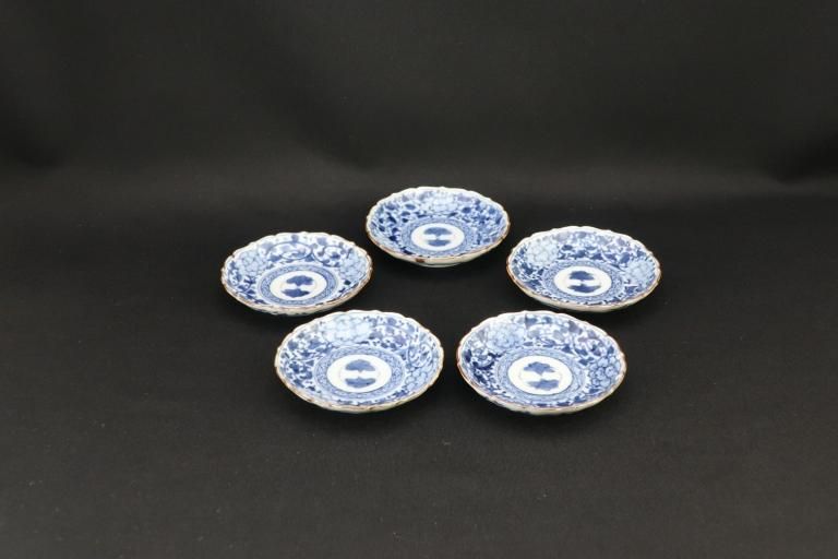 ΤղðʸƦ / Imari Small Blue & White Plates  set of 5