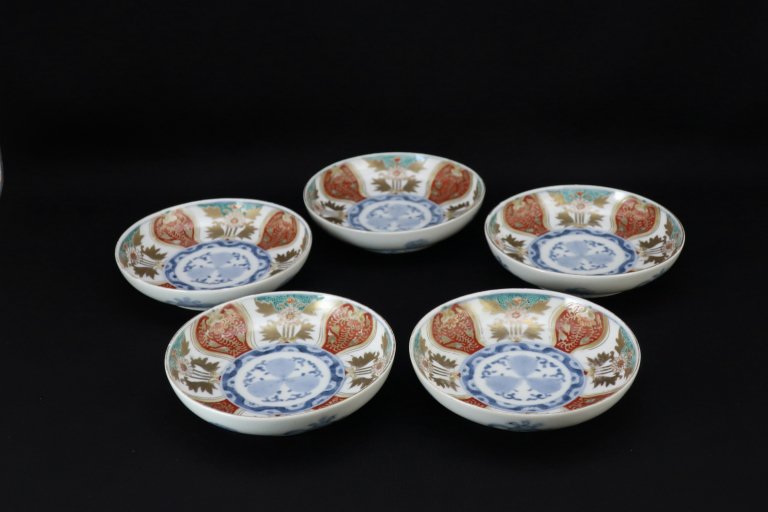 Τʸ / Imari Small Polychrome Plates  set of 5