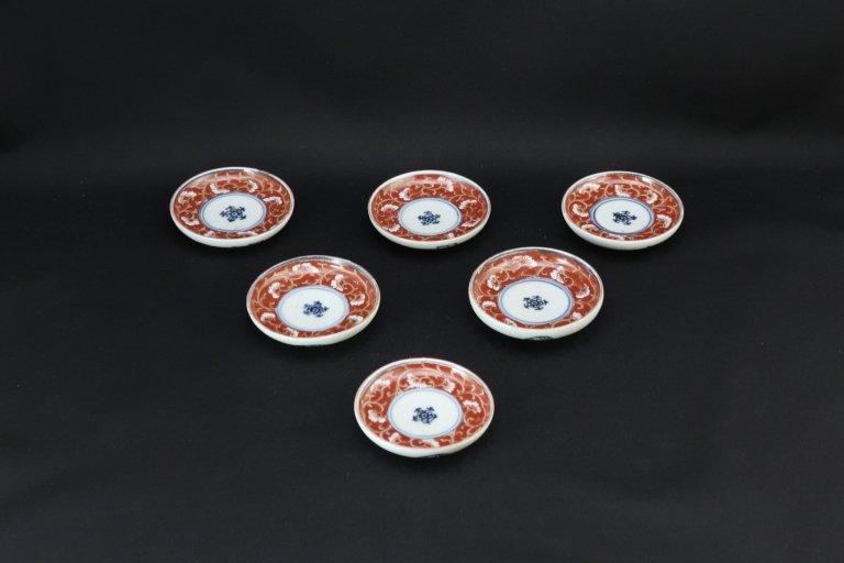 伊万里金彩赤絵豆皿　六枚組 / Imari Small Polychrome plates  set of 6