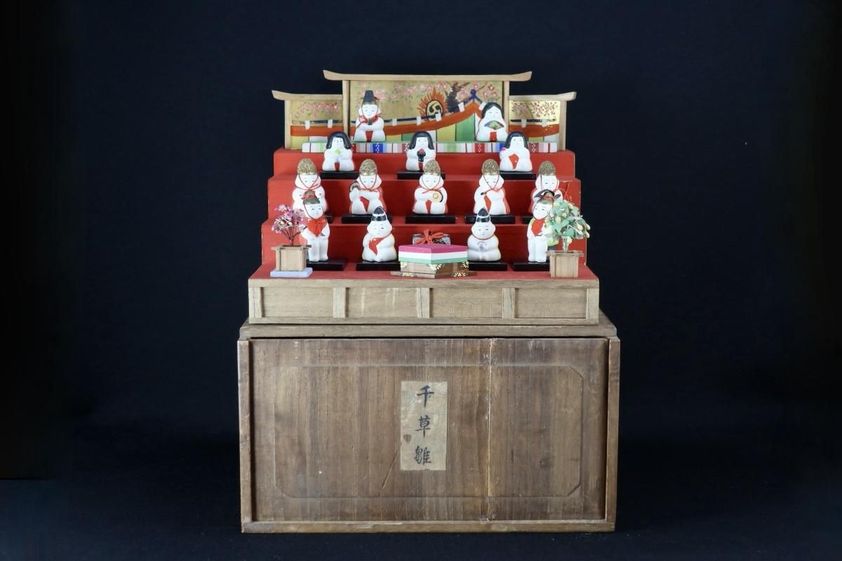 千草雛(御所人形雛)セット / Small 'Hina' Dolls Set - OKURA 千草雛(御所人形雛)セット / Small 'Hina' Dolls Set - OKURA