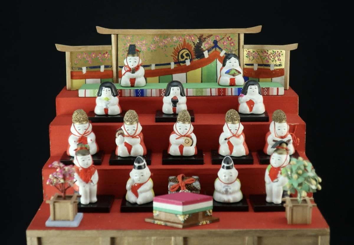 千草雛（御所人形雛）セット / Small 'Hina' Dolls Set - OKURA