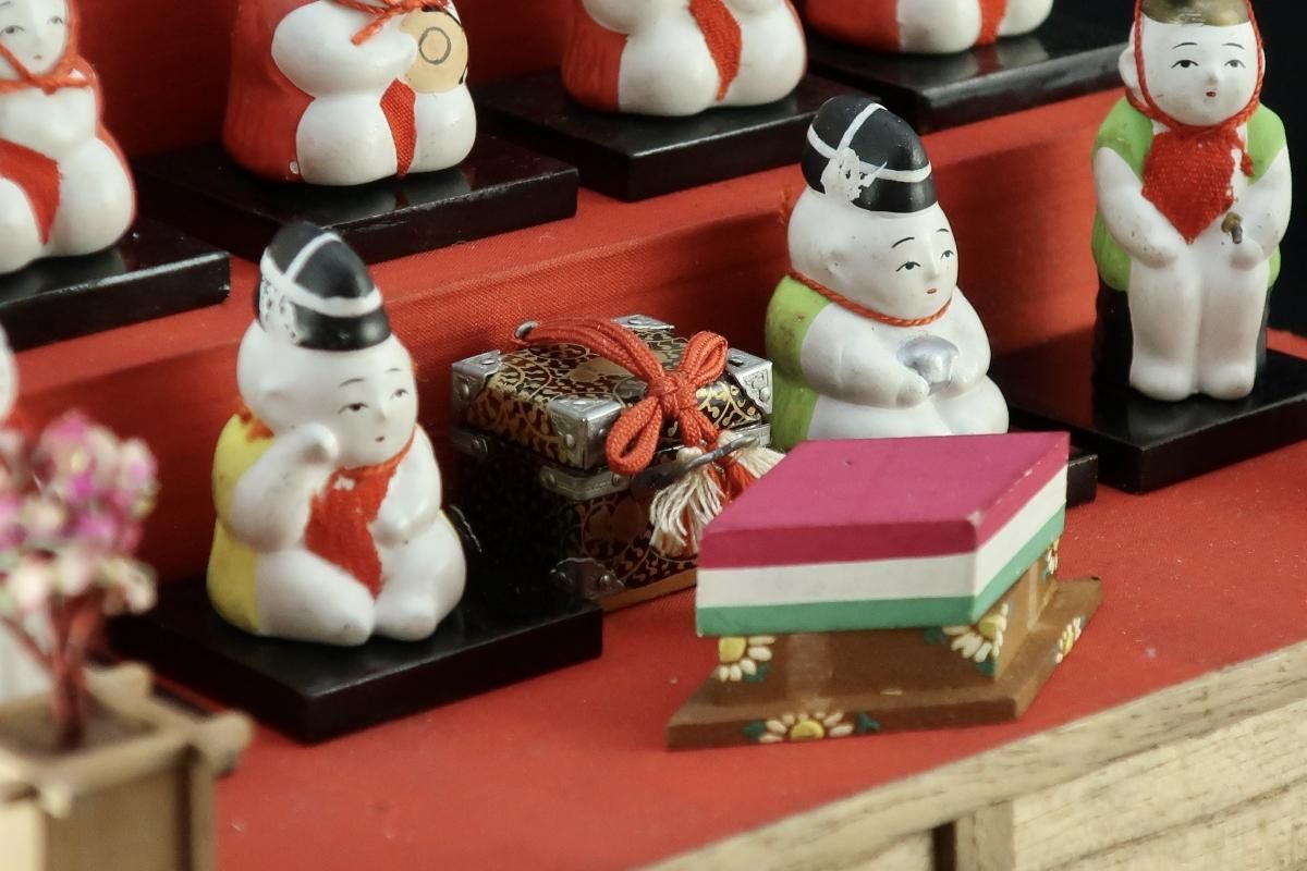 千草雛（御所人形雛）セット / Small 'Hina' Dolls Set - OKURA