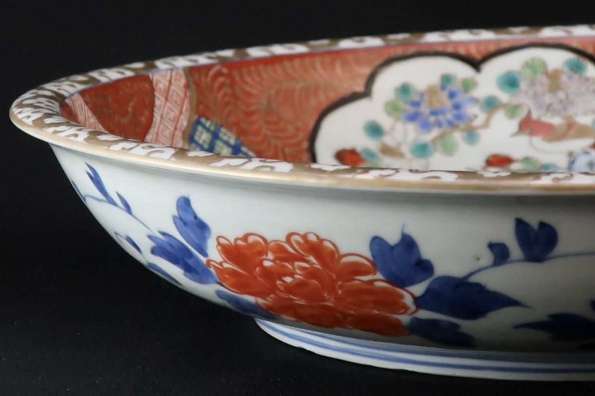 伊万里色絵龍花鳥文大皿 / Imari Large Polychrome Plate with