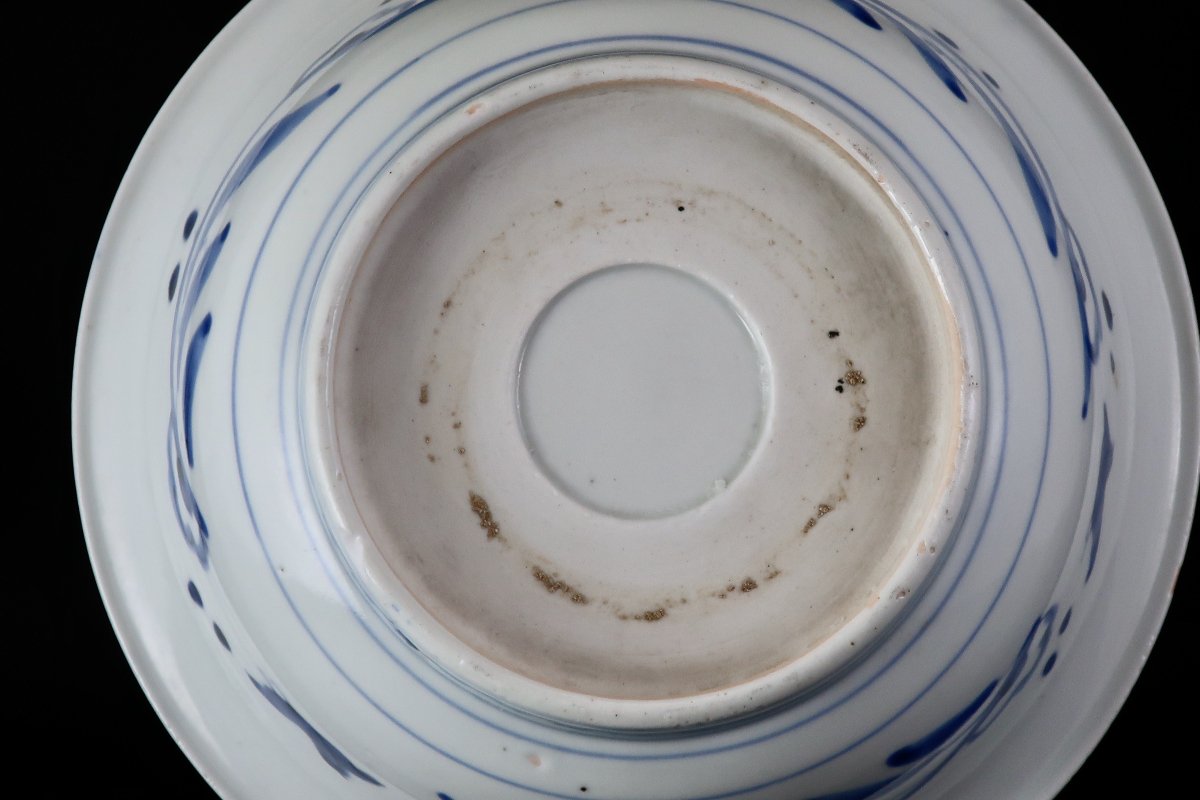 伊万里染付瓔珞文中鉢 / Imari Blue & White Bowl - OKURA ORIENTAL 