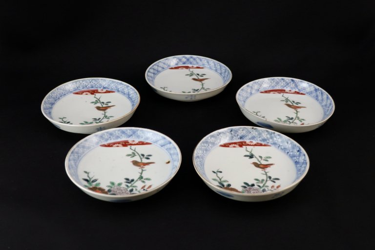 ΤĻʸ / Imari Small Polychrome Plates   set of 5