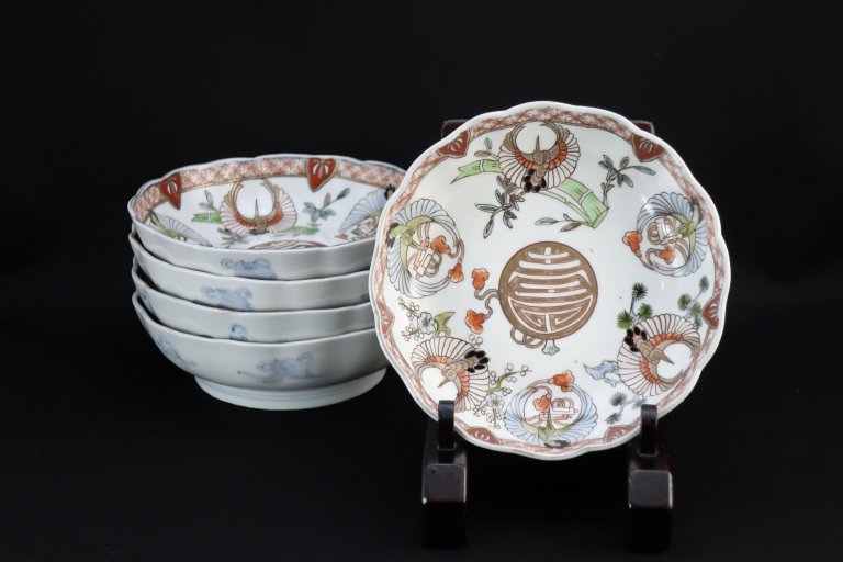 Τʸʤޤ / Imari Polychrome 'Namasu' Bowls  set of 5