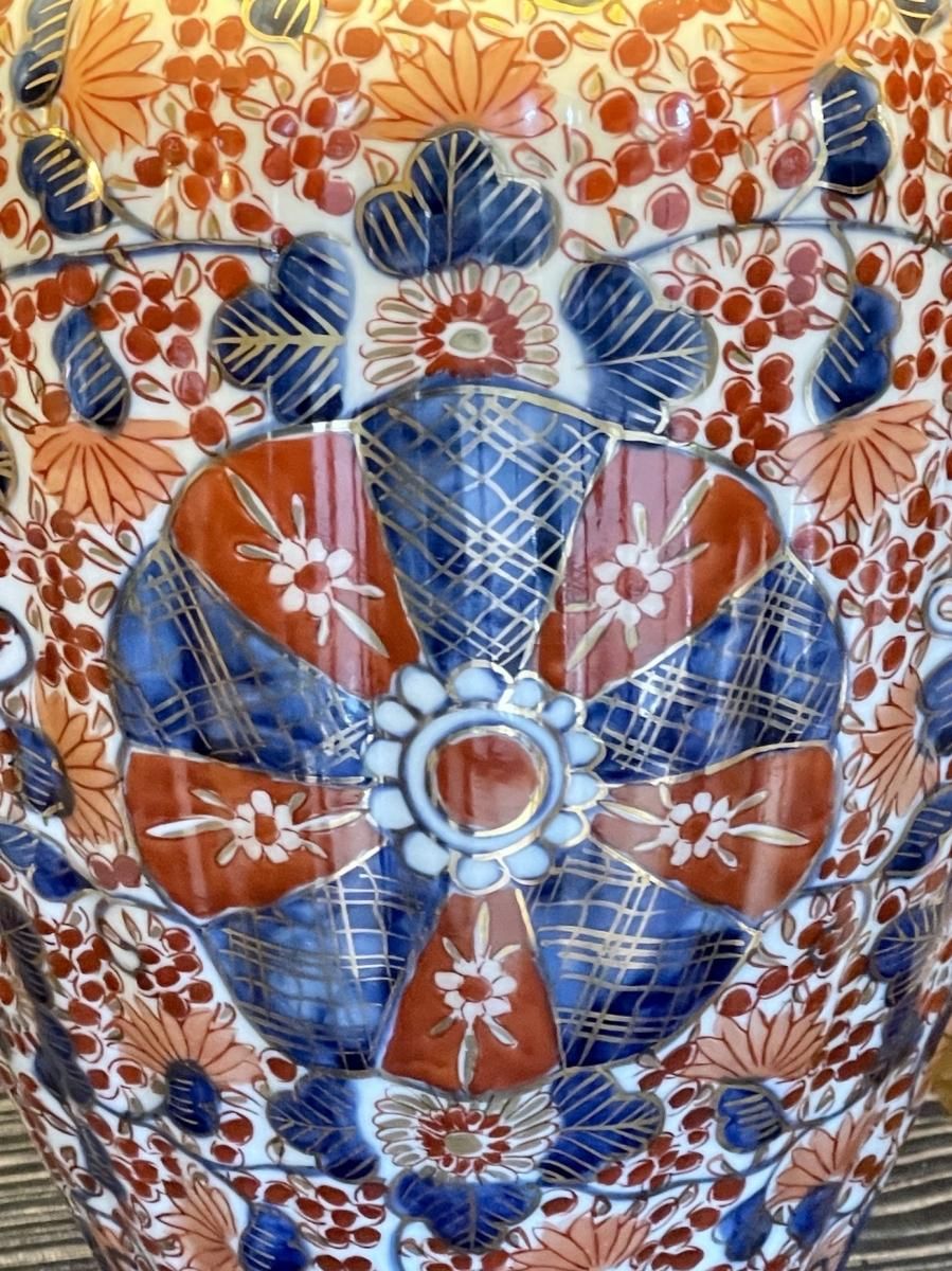 伊万里色絵菊花形壺テーブルランプ / Table Lamp of Imari 伊万里色絵菊花形壺テーブルランプ / Table Lamp of Imari
