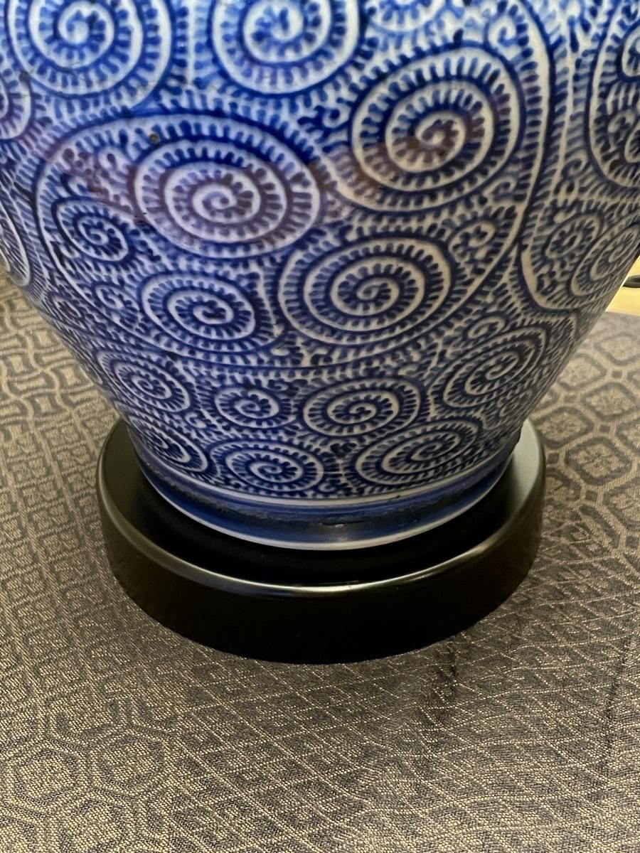 古伊万里　染付　壺　蛸唐草文 壷□古伊万里染付総蛸唐草瓶 古壺 蓋物 古い花瓶 蓋