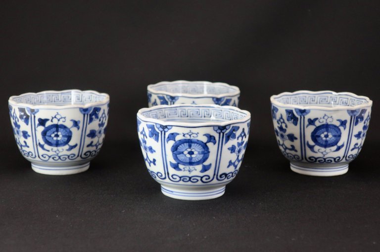 伊万里染付向付　四客組 / Imari Blue & White 'Mukoduke' Cups  set of 4