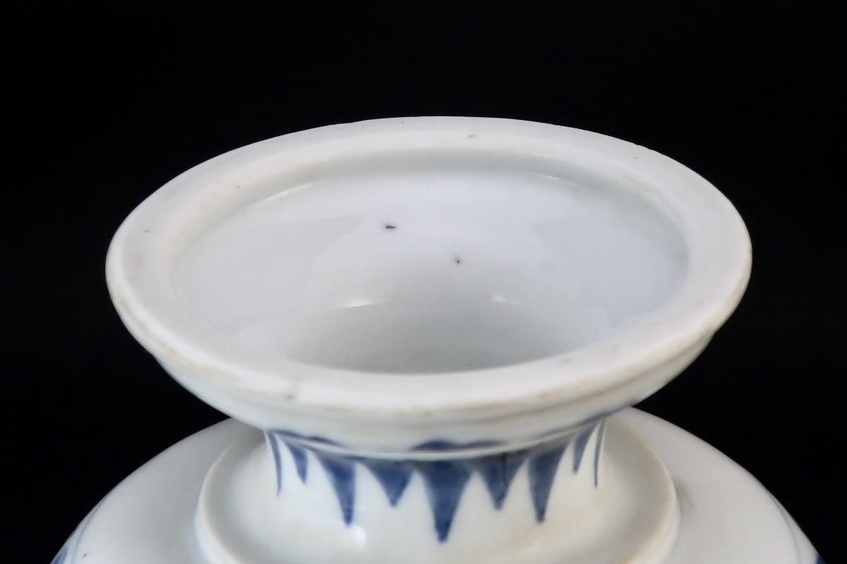 伊万里染付朝顔文盃洗 / Imari Blue & White 'Hsaisen' Sake Cup