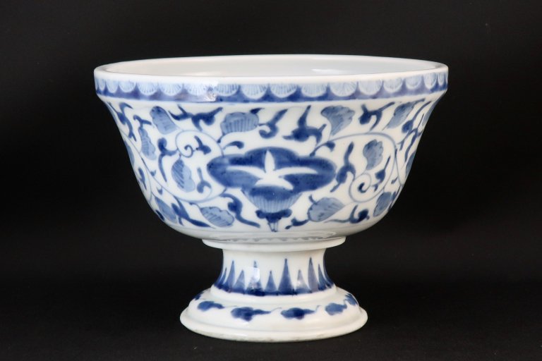 伊万里染付朝顔文盃洗 / Imari Blue & White 'Hsaisen' Sake Cup Washing Bowl