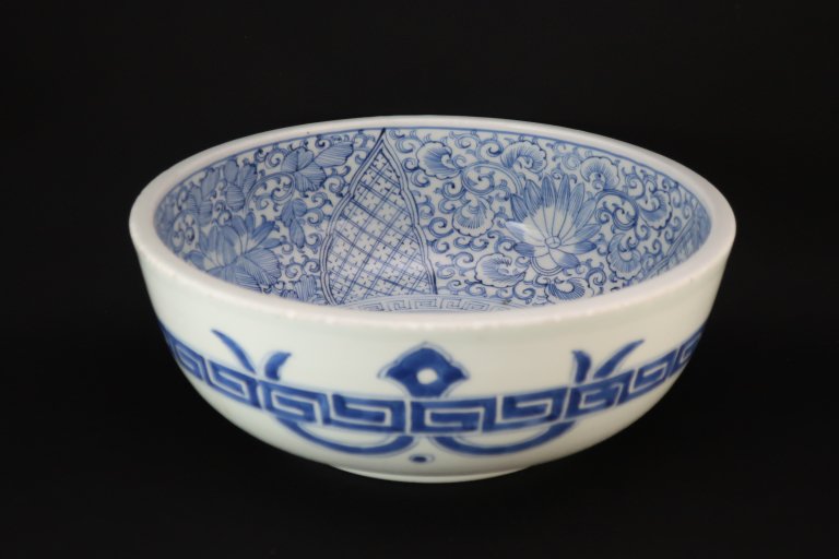 伊万里線描染付大鉢 / Imari Large Blue & White Bowl
