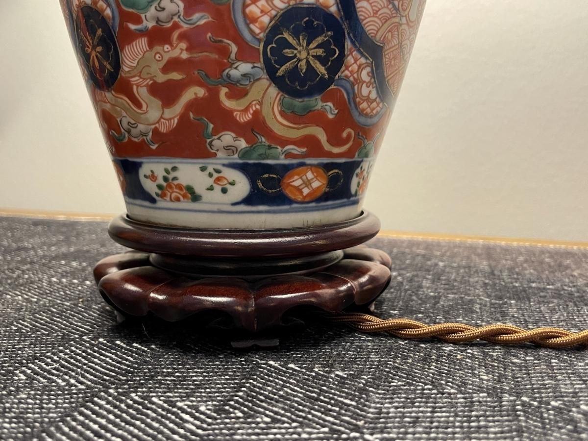伊万里色絵壺テーブルランプ / Table Lamp of Imari Polychrome