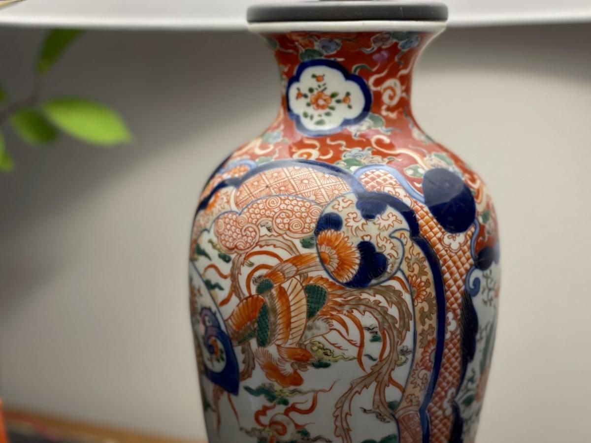 伊万里色絵壺テーブルランプ / Table Lamp of Imari Polychrome
