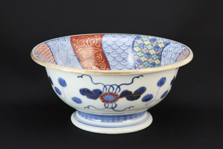 伊万里色絵捻文中鉢 / Imari Polychrome Bowl with the Twisted Pattern