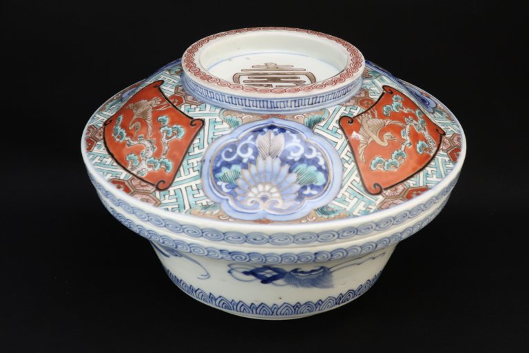 Τʸ / Imari Large Polychrome Bowl with Lid