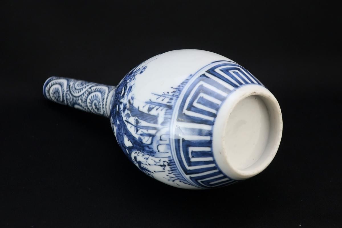 伊万里染付松竹梅蛸唐草文御神酒徳利 一対 / Imari Blue & White