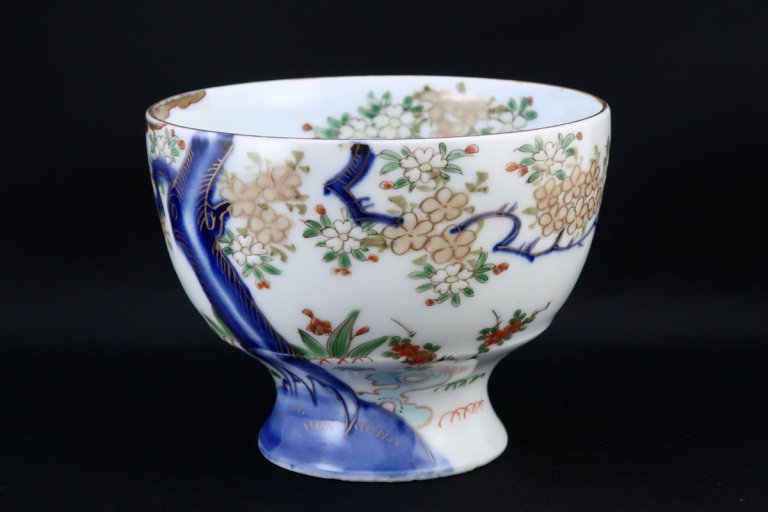 伊万里色絵桜文盃洗 / Imari Polychrome 'Haisen' Sake cup Washing Bowl with the picture of Sakura
