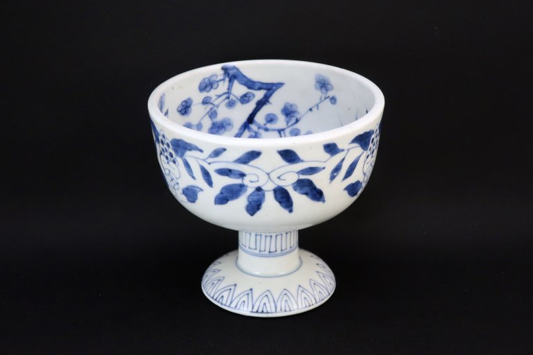 伊万里染付花鳥文盃洗 / Imari Blue & White 'Haisen' Sake Cup Washing Bowl