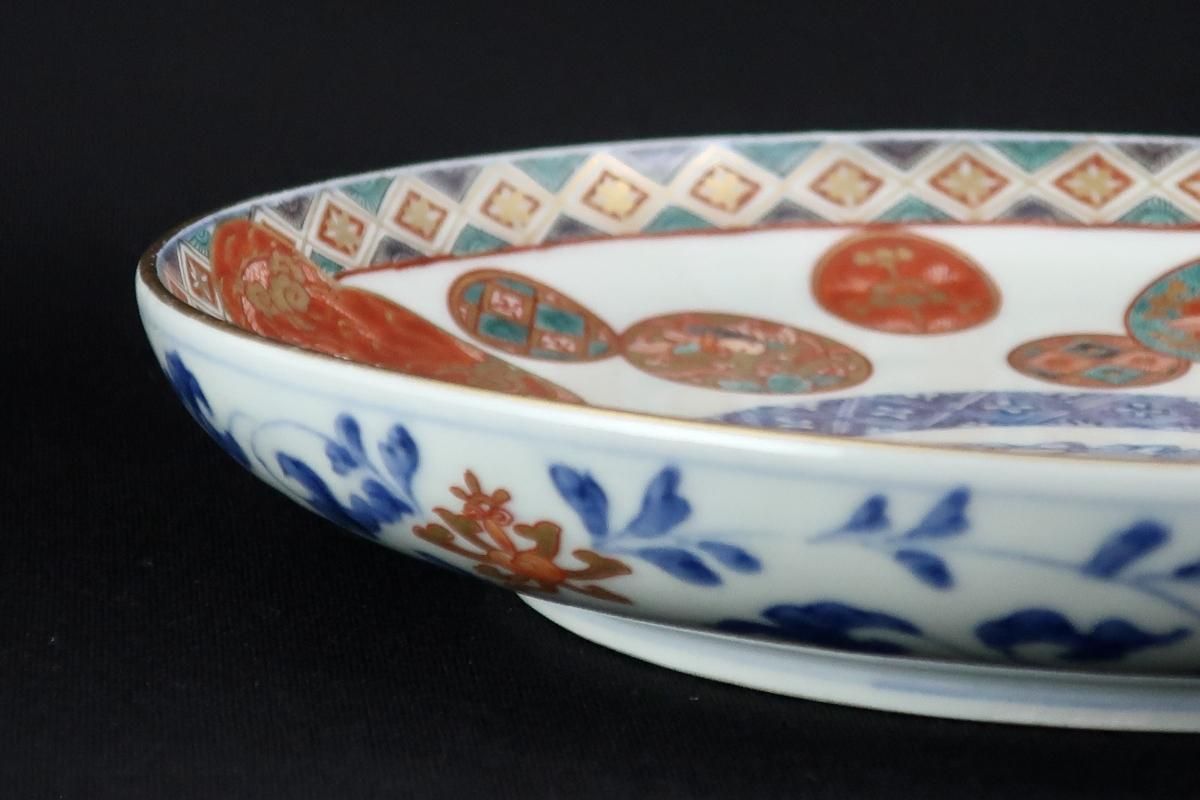 伊万里色絵龍赤丸文六寸皿 五枚組 / Imari Polychrome Plates