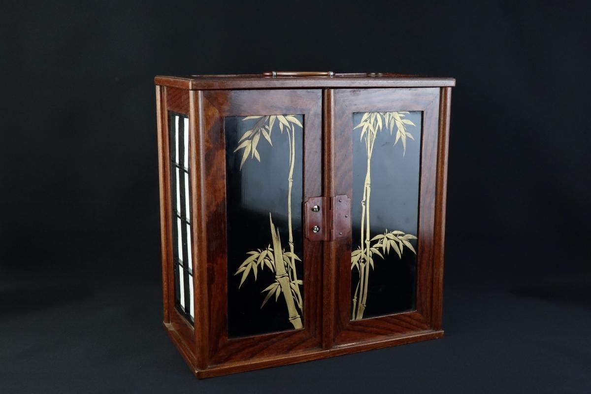 蒔絵　文箱　お弁当箱にも。。。 竹蒔絵弁当箱 / 'Bento' Set in the lacquered Box with 'Make