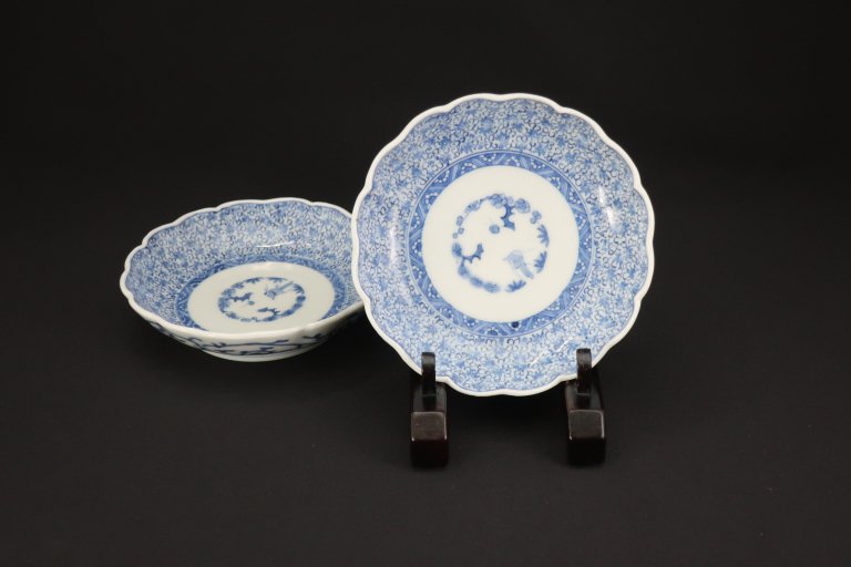 Τʸʤޤ / Imari Small Blue & White 'Namasu' Bowls set of 2