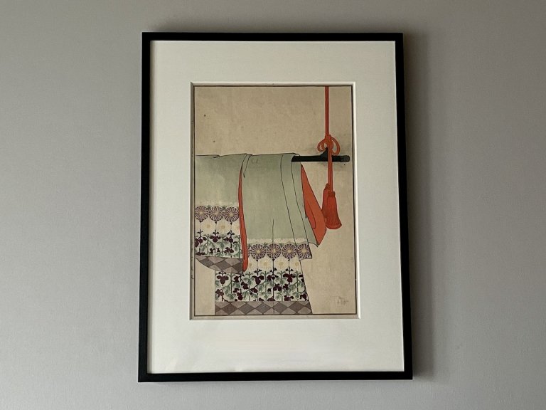 ǲۡͧ ïµ/ Frame of Wood block Print of 'Kyoto Yuzen' Kimono