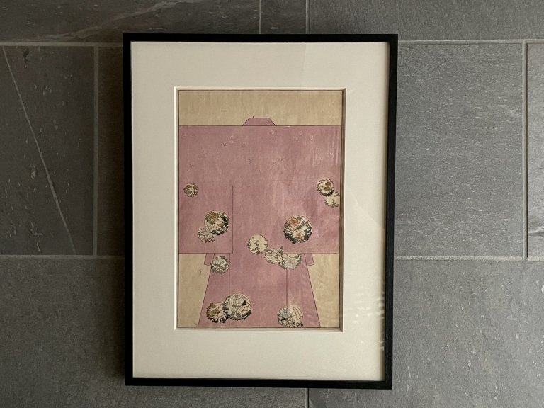 ǲۡͧ ʴʸ/ Frame of Wood block Print of 'Kyoto Yuzen' Kimono