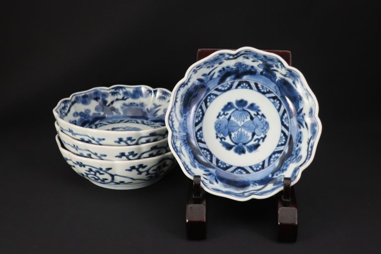Τվʸʤޤ / Imari Blue & White 'Namasu' Bowls  set of 4
