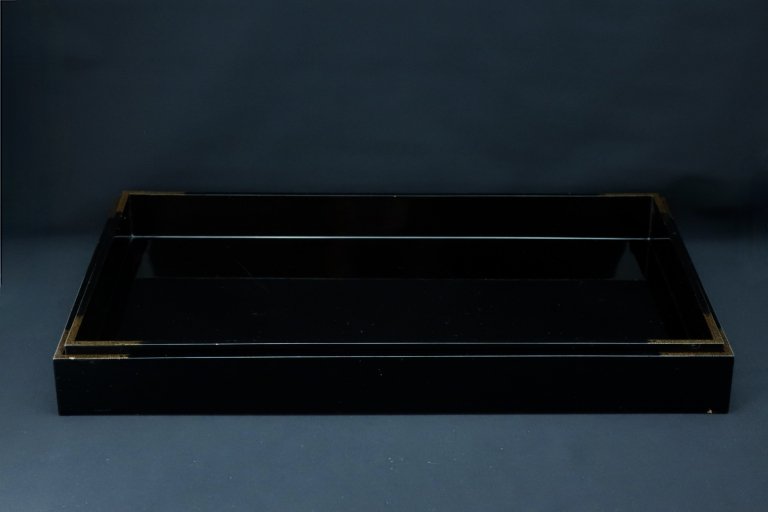 Ϲʿ  / Black-lacquered Trays for Kimono  set of 2