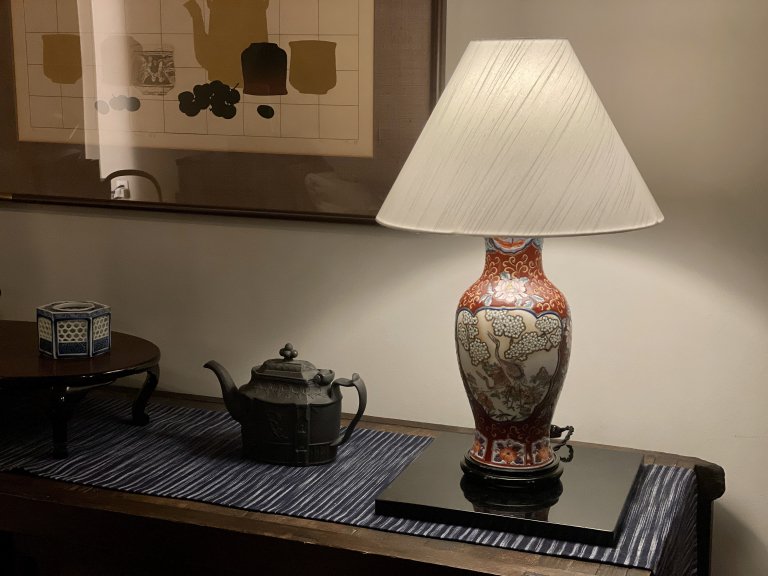 Τơ֥ / Table Lamp of Imari Polychrome Pot