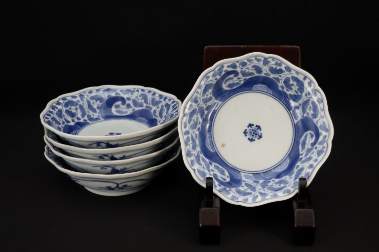 伊万里染付なます皿　五枚組 / Imari Blue & White 'Namasu' Bowl  set of 5