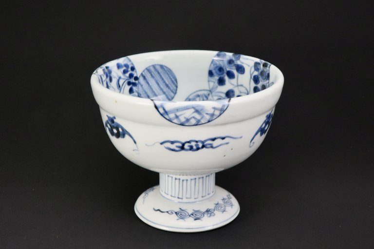 Τմʸ / Imari Blue & White 'Haisen' Sake Cup Washing Bowl