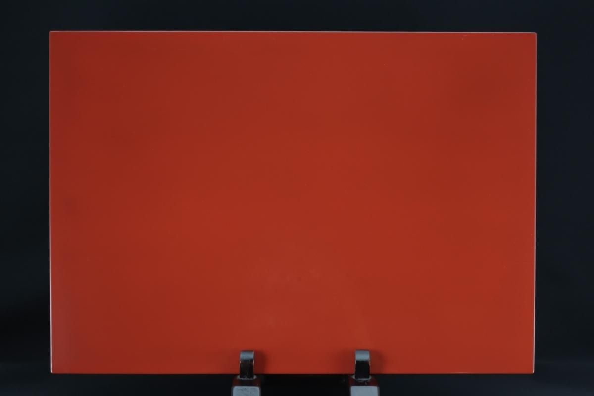 輪島塗点心盆 五枚組 / Red-lacquered Rectangular Trays set of