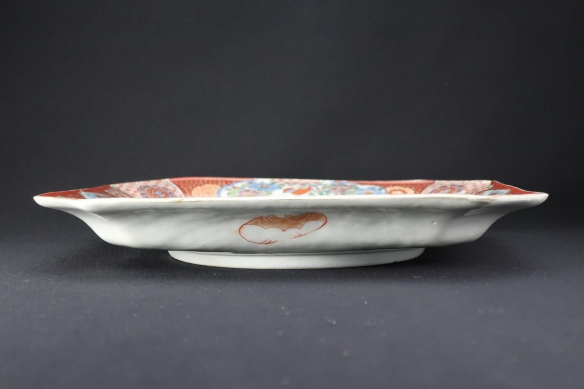 伊万里色絵鳳凰文隅切角大皿 / Imari Large Rectangular Plate 伊万里色絵鳳凰文隅切角大皿 / Imari Large Rectangular Plate