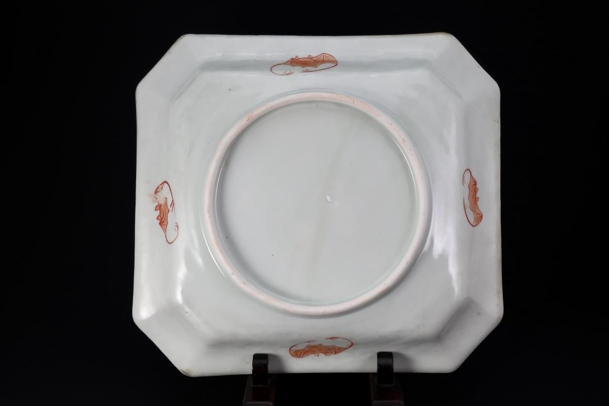 伊万里色絵鳳凰文隅切角大皿 / Imari Large Rectangular Plate 伊万里色絵鳳凰文隅切角大皿 / Imari Large Rectangular Plate