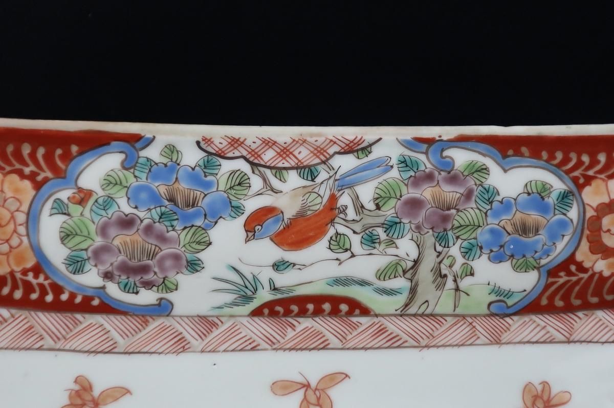 伊万里色絵鳳凰文隅切角大皿 / Imari Large Rectangular Plate 伊万里色絵鳳凰文隅切角大皿 / Imari Large Rectangular Plate