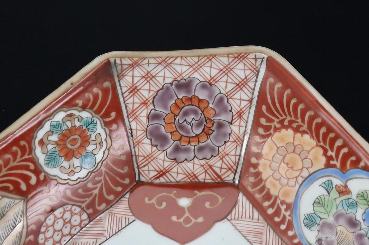 伊万里色絵鳳凰文隅切角大皿 / Imari Large Rectangular Plate