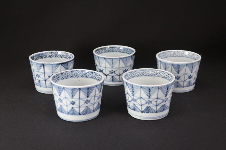 Τն޵ / Imari Blue & White Soba Cups  set of 5