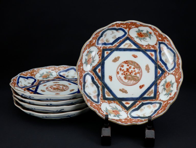 Τʸ / Imari Polychrome Plates  set of 5