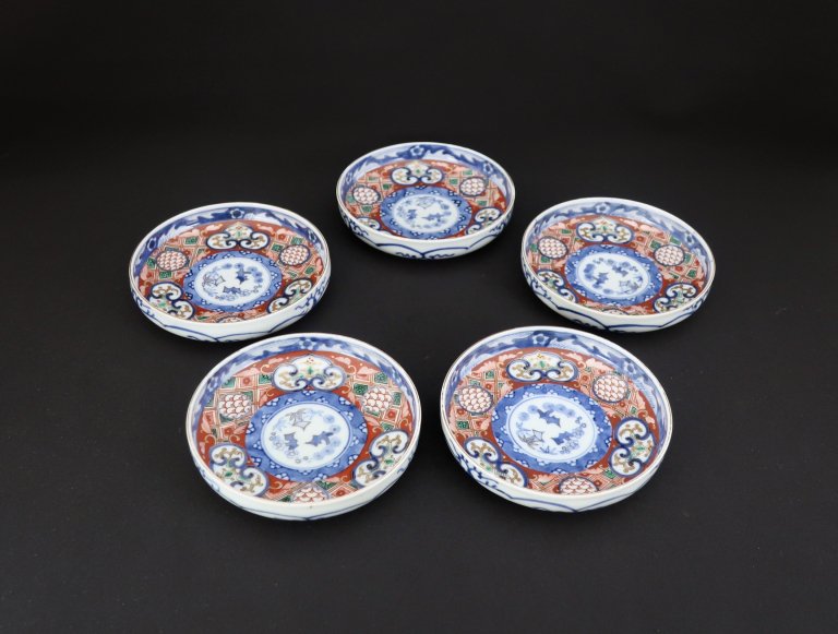 Τ / Daishoji Imari Small Polychrome Plates set of 5