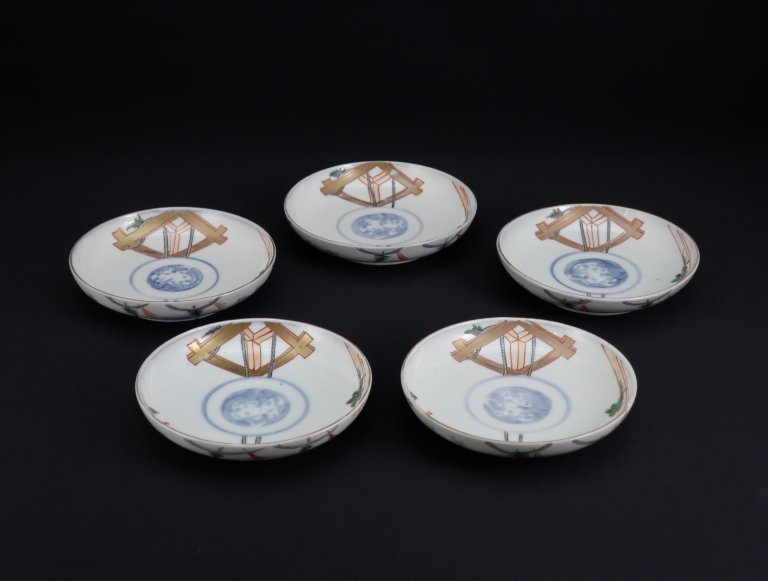 Τ̿ / Imari Small Polychrome Plates  set of 5