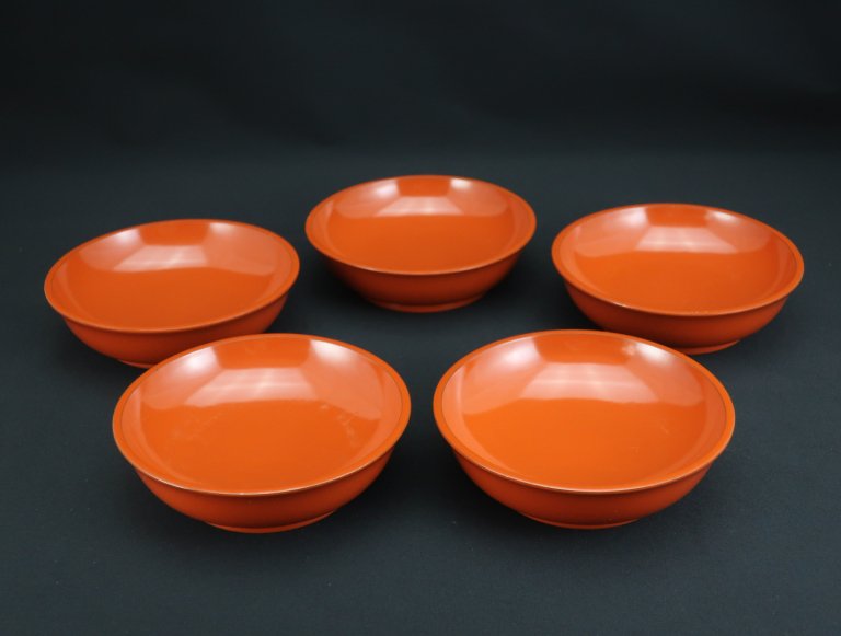 ɻۻһ / Red-lacquered Plates  set of 5