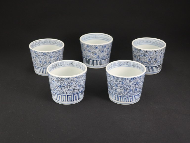 Τʸ޵ / Imari Blue & White Soba Cups  set of 5